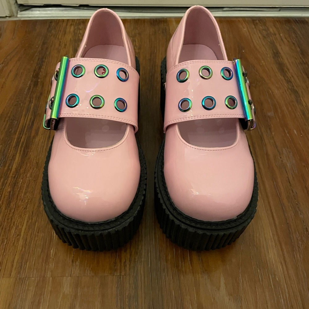 Demonia Pink Patent Leather Creepers